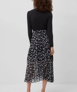 French Connection Doe Mix Jersey Wrap Midi Dress
