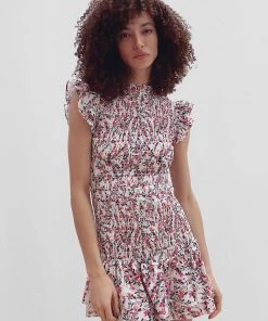 French Connection Flores Verona Crepe Smock Dress Sale