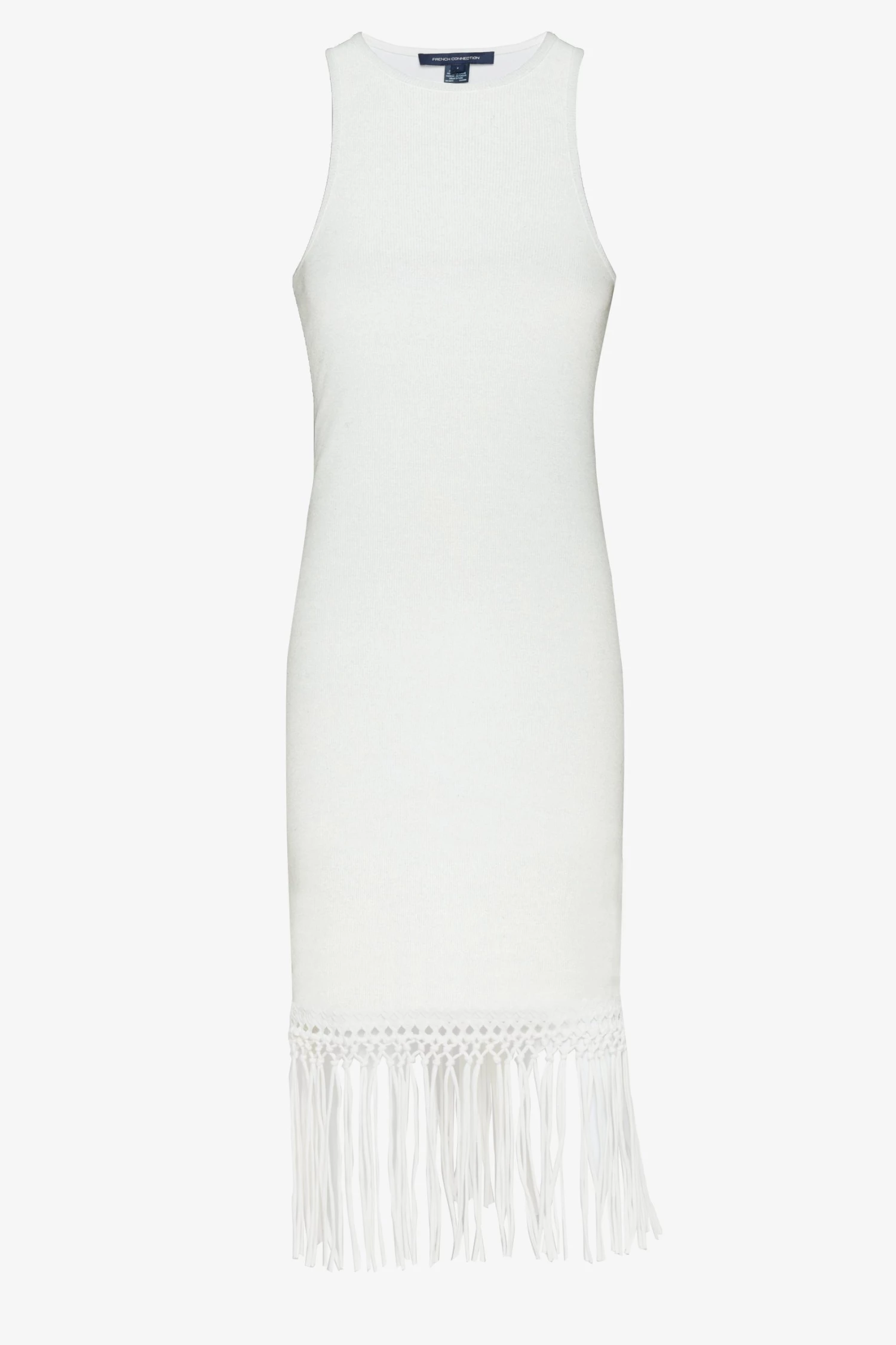 French Connection Sol Fringe Bodycon Halter Neck Dress 6 French Connection Sol Fringe Bodycon Halter Neck Dress