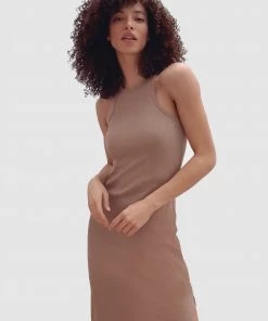 French Connection Rasha Ribbed Jersey Midi Dress 9 French Connection Rasha Ribbed Jersey Midi Dress