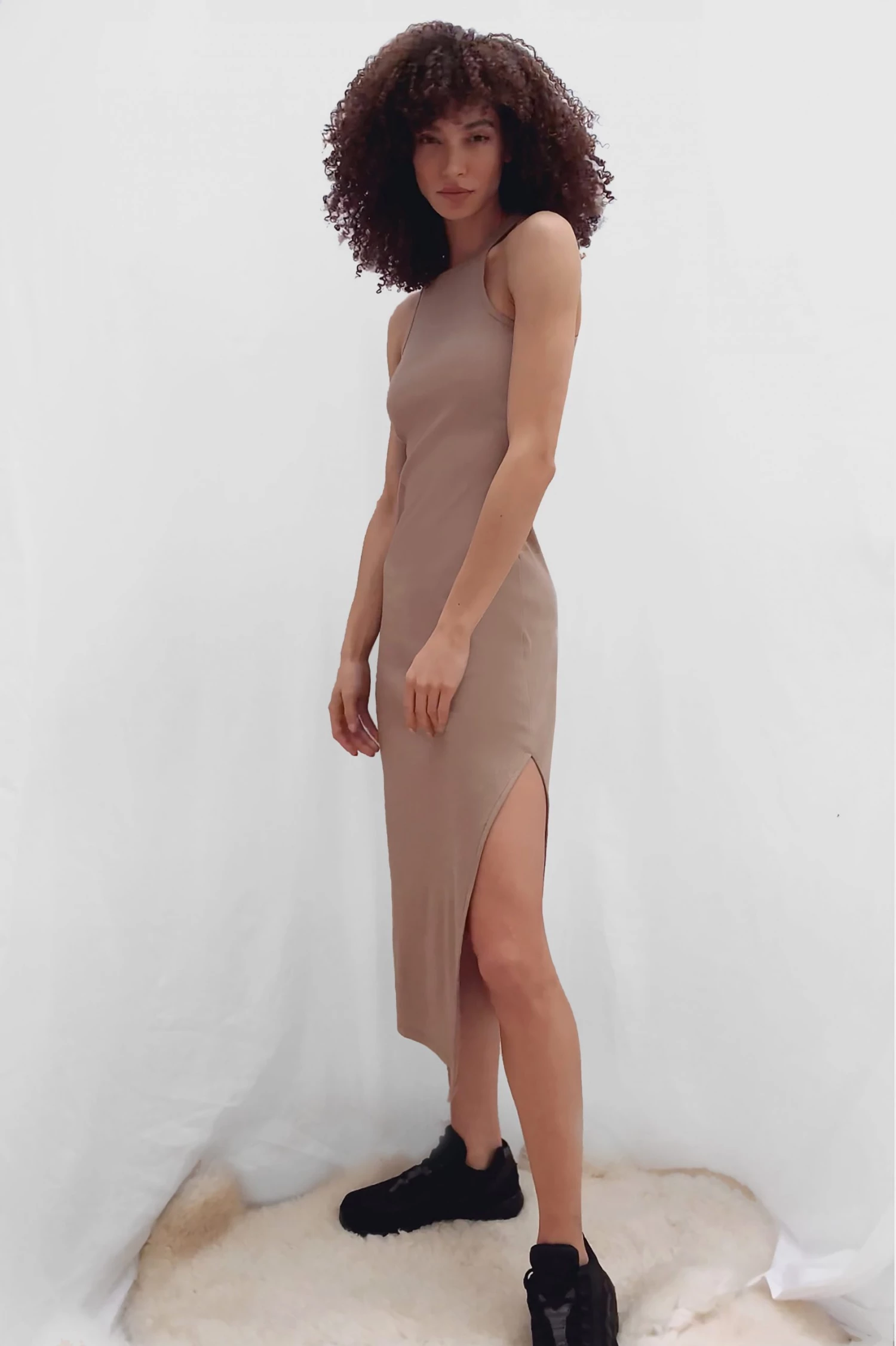 French Connection Rasha Ribbed Jersey Midi Dress 3 French Connection Rasha Ribbed Jersey Midi Dress