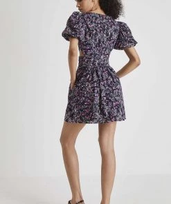 French Connection Sale Flores Cotton V-Neck Mini Dress