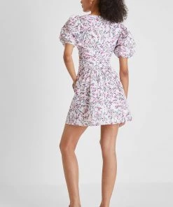 French Connection Sale Flores Cotton V-Neck Mini Dress