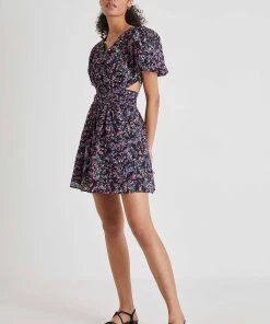 French Connection Sale Flores Cotton V-Neck Mini Dress