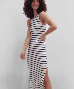 French Connection Tommy Ribbed Jersey Midi Dress Sale