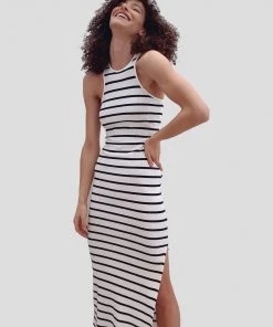 French Connection Tommy Ribbed Jersey Midi Dress Sale