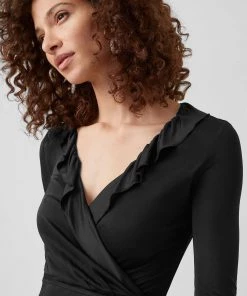 French Connection Sonike Bamboo Jersey Wrap Mini Dress Sale