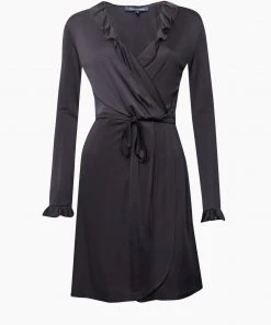 French Connection Sonike Bamboo Jersey Wrap Mini Dress Sale