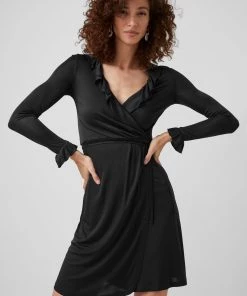 French Connection Sonike Bamboo Jersey Wrap Mini Dress Sale