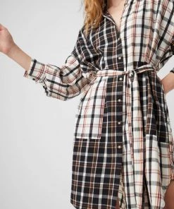 French Connection Panita Organic Check Shirt Dress Sale