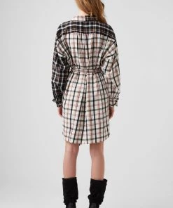 French Connection Panita Organic Check Shirt Dress Sale