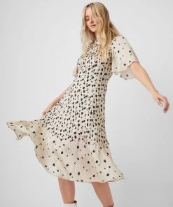 French Connection Dolores Drape Midi Dress Last Chance To Buy