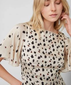 French Connection Dolores Drape Midi Dress Last Chance To Buy