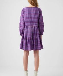 French Connection Avetta Organic Check Tiered Dress 8 French Connection Avetta Organic Check Tiered Dress