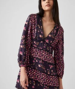 French Connection Daisy Crush Tiered Dress