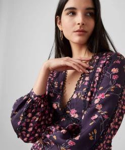 French Connection Daisy Crush Tiered Dress 8 French Connection Daisy Crush Tiered Dress