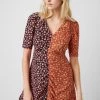 French Connection Sale Daisy Crush Mix Drape Dress