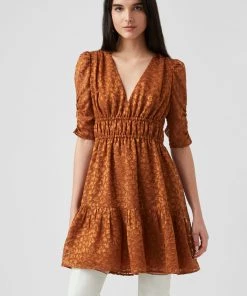 French Connection Sale Bonati Burn Out Drape Dress