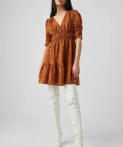 French Connection Sale Bonati Burn Out Drape Dress