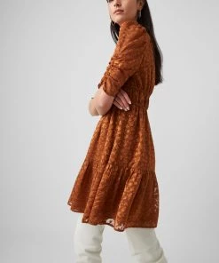 French Connection Sale Bonati Burn Out Drape Dress