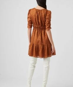 French Connection Sale Bonati Burn Out Drape Dress