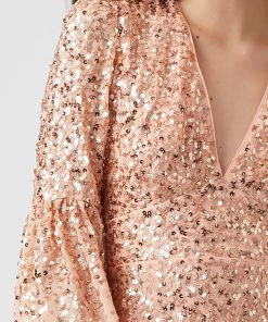 French Connection Cellienne Sequin Long Sleeve Dress Sale