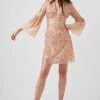 French Connection Cellienne Sequin Long Sleeve Dress Sale