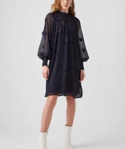 French Connection Aziza Lace High Neck Mini Dress Sale