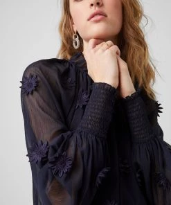 French Connection Aziza Lace High Neck Mini Dress Sale