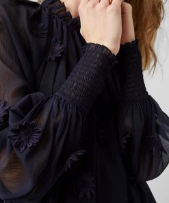 French Connection Aziza Lace High Neck Mini Dress Sale