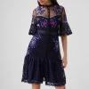 French Connection Bina Embroidered Mini Dress