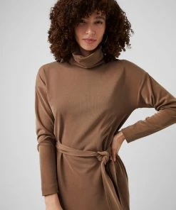 French Connection Renji Modal Rollneck Midi Dress