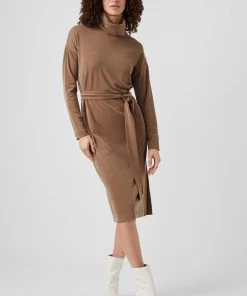 French Connection Renji Modal Rollneck Midi Dress