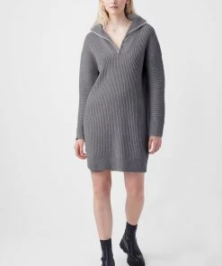 French Connection Lana Knits Half-Zip Dress