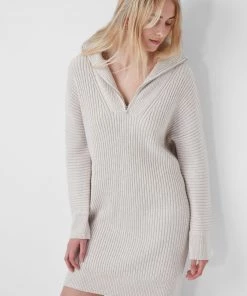 French Connection Lana Knits Half-Zip Dress