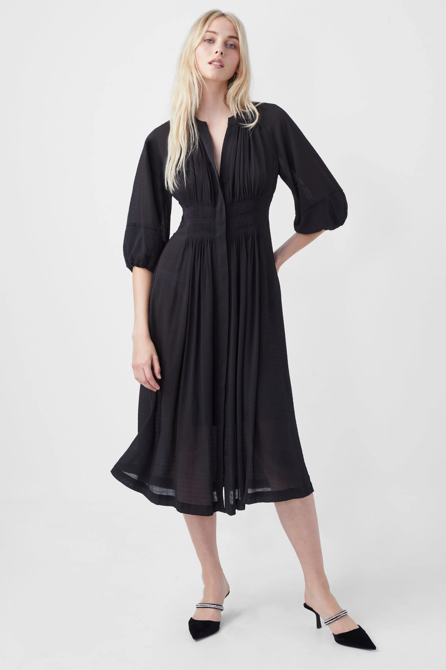 French Connection Cora Pleated Midi Dress 5 French Connection Cora Pleated Midi Dress