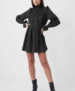 French Connection Boza Crinkle Smocked Mini Dress Sale