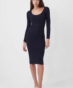 French Connection Sale Simona Knit Scoop Neck Bodycon Dress