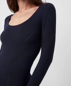 French Connection Sale Simona Knit Scoop Neck Bodycon Dress