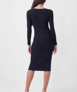 French Connection Sale Simona Knit Scoop Neck Bodycon Dress