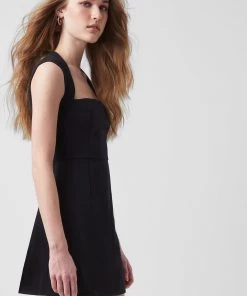 French Connection Whisper Ruth Square Neck Mini Dress