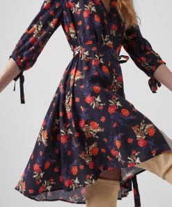 French Connection Ella Rose Drape Shirt Mini Dress