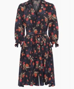 French Connection Ella Rose Drape Shirt Mini Dress