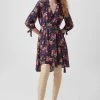 French Connection Ella Rose Drape Shirt Mini Dress