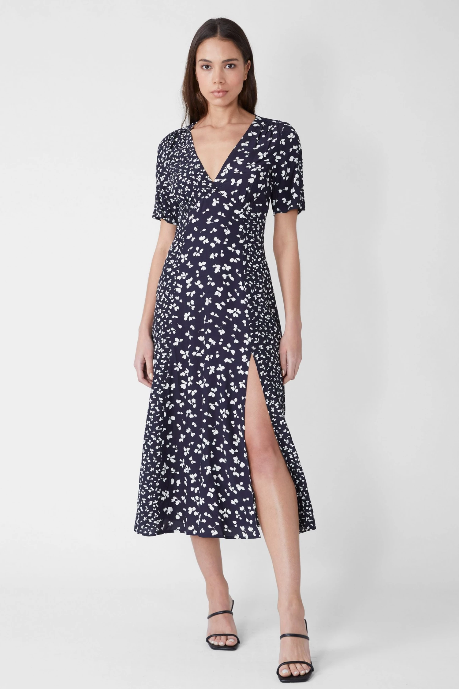 French Connection Sale Bonita Drape V-Neck Midi Dress 4 French Connection Sale Bonita Drape V-Neck Midi Dress