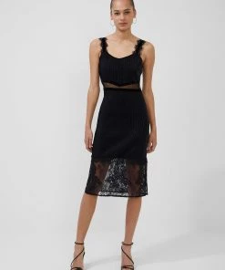 French Connection Sale Sarelle Ottoman Velvet Bodycon Dress