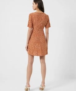 French Connection Bonita Drape V-Neck Mini Dress Dresses