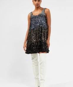 French Connection Sale Estari Ombre Swing Sequin Dress