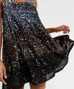 French Connection Sale Estari Ombre Swing Sequin Dress