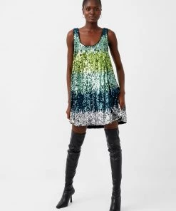 French Connection Estari Ombre Swing Sequin Dress Sale